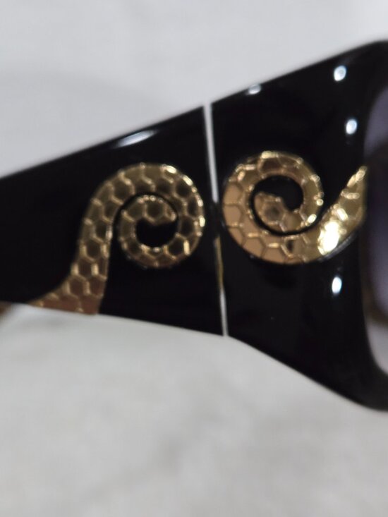 Vintage Robert Cavalli Stato 390S Oversized Black w/ Leopard Print Sunglasses main image 8